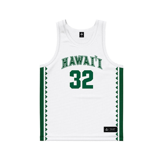 Hawaii - NCAA Men's Basketball : Tanner Christensen - White Basketball Jersey