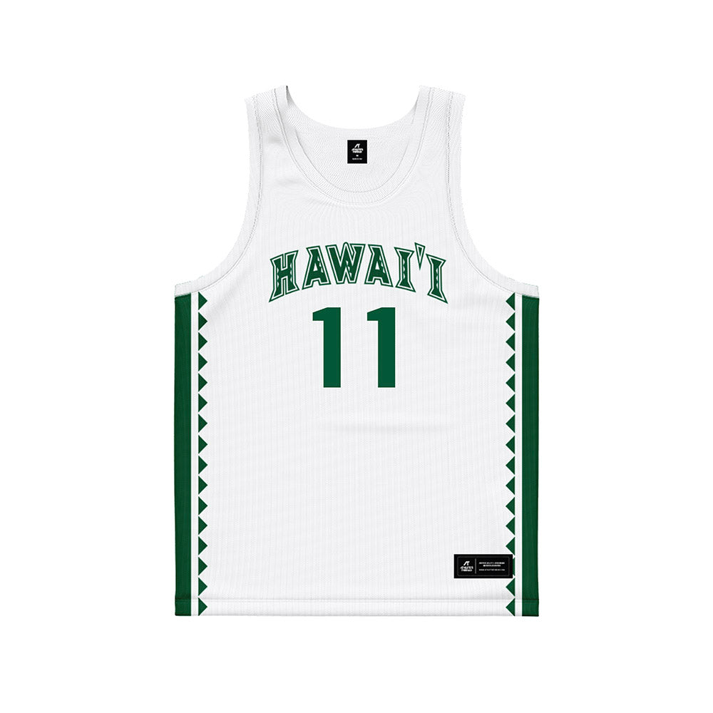 Hawaii - NCAA Men's Basketball : Jacopo Van der Knaap - White Basketball Jersey