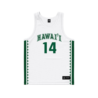Hawaii - NCAA Men's Basketball : Harry Rouhliadeff - White Basketball Jersey-0