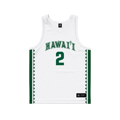 Hawaii - NCAA Women's Basketball : Teyahna Bond - White Basketball Jersey-0