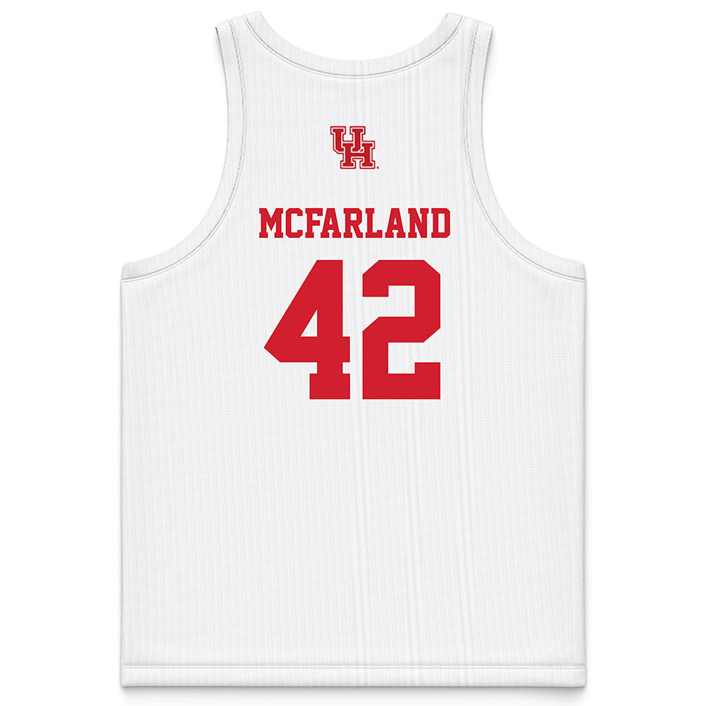 Houston - NCAA Women's Basketball : Peyton McFarland - White Basketball Jersey-1