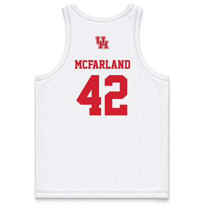 Houston - NCAA Women's Basketball : Peyton McFarland - White Basketball Jersey-1