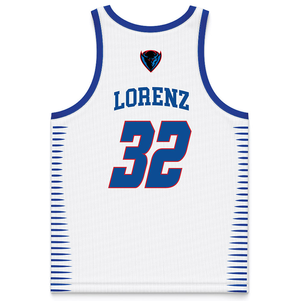 DePaul - NCAA Men's Basketball : Jeremy Lorenz - White Basketball Jersey-1