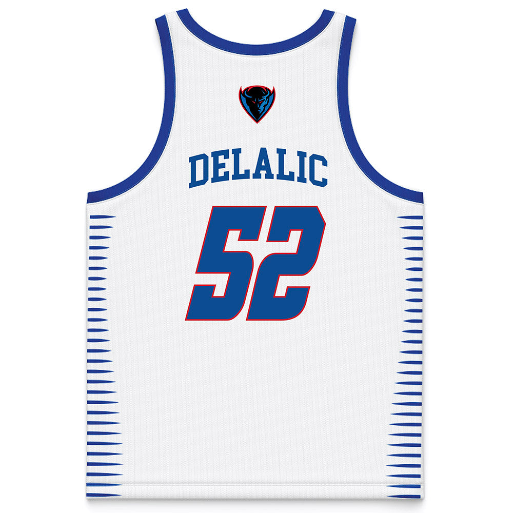 DePaul - NCAA Men's Basketball : Amsal Delalic - White Basketball Jersey-1