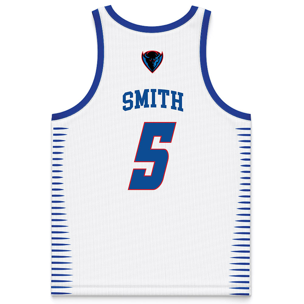 DePaul - NCAA Men's Basketball : RJ Smith - White Basketball Jersey-1