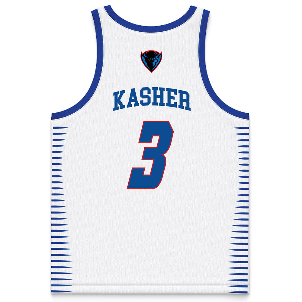DePaul - NCAA Men's Basketball : Nate Kasher - White Basketball Jersey