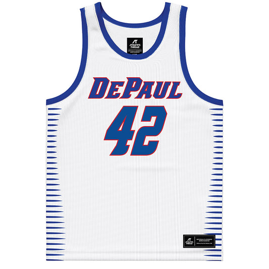 DePaul - NCAA Men's Basketball : David Skogman - White Basketball Jersey