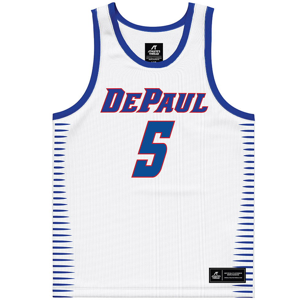 DePaul - NCAA Men's Basketball : RJ Smith - White Basketball Jersey-0