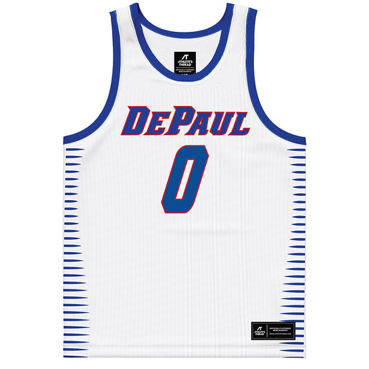DePaul - NCAA Men's Basketball : Brandon Maclin - White Basketball Jersey-0
