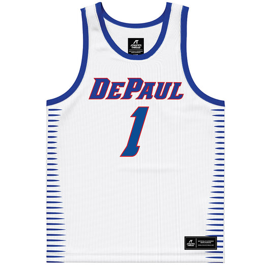 DePaul - NCAA Men's Basketball : Isaiah Rivera - White Basketball Jersey