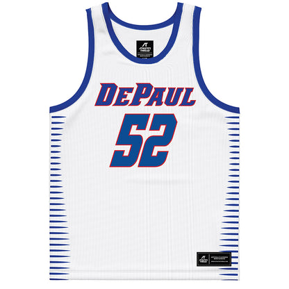 DePaul - NCAA Men's Basketball : Amsal Delalic - White Basketball Jersey-0