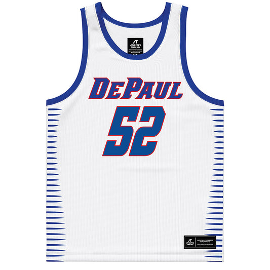 DePaul - NCAA Men's Basketball : Amsal Delalic - White Basketball Jersey-0