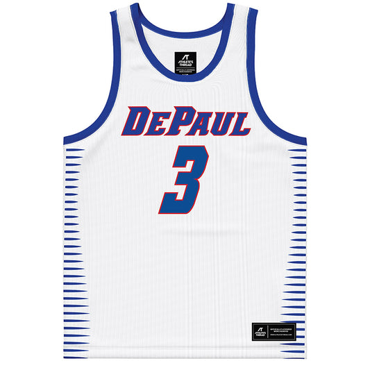 DePaul - NCAA Men's Basketball : Nate Kasher - White Basketball Jersey