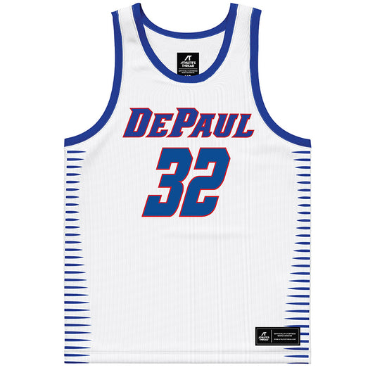 DePaul - NCAA Men's Basketball : Jeremy Lorenz - White Basketball Jersey-0