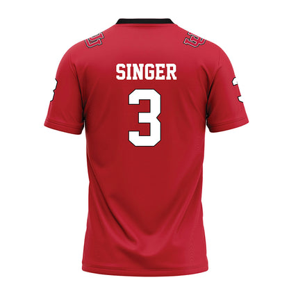 Utah - NCAA Football : Dorian Singer - Red Football Jersey