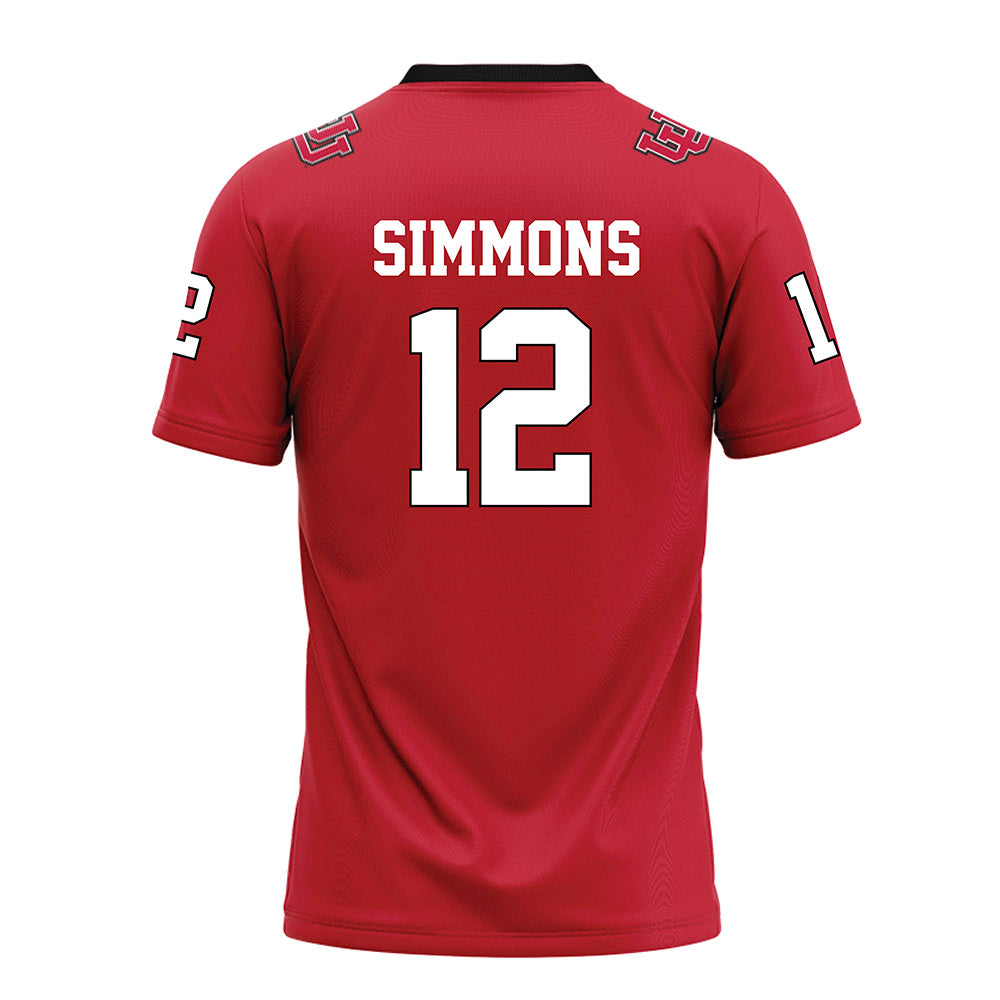 Utah - NCAA Football : Larry Simmons - Red Football Jersey-1