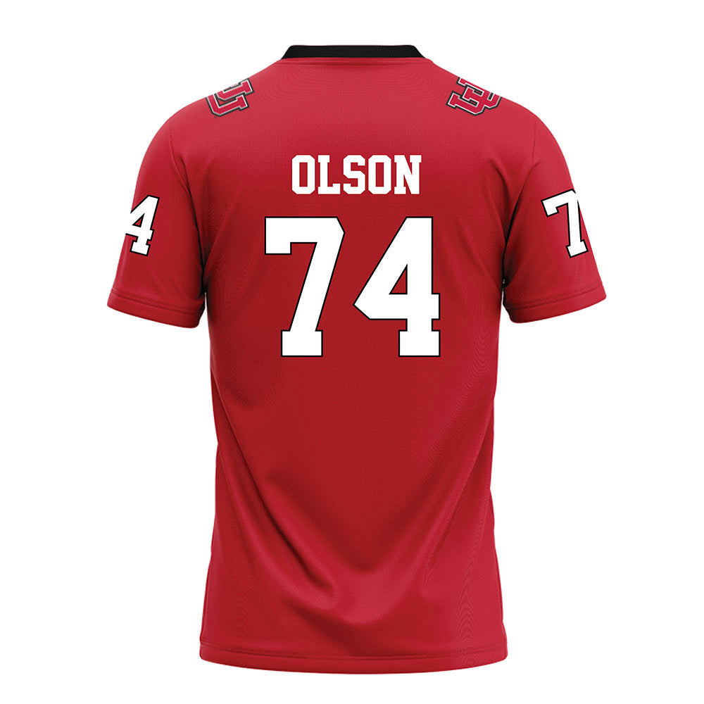 Utah - NCAA Football : Keith Olson - Red Football Jersey-1