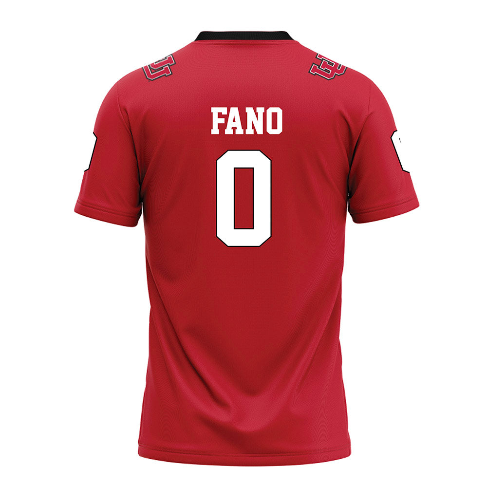 Utah - NCAA Football : Logan Fano - Red Football Jersey