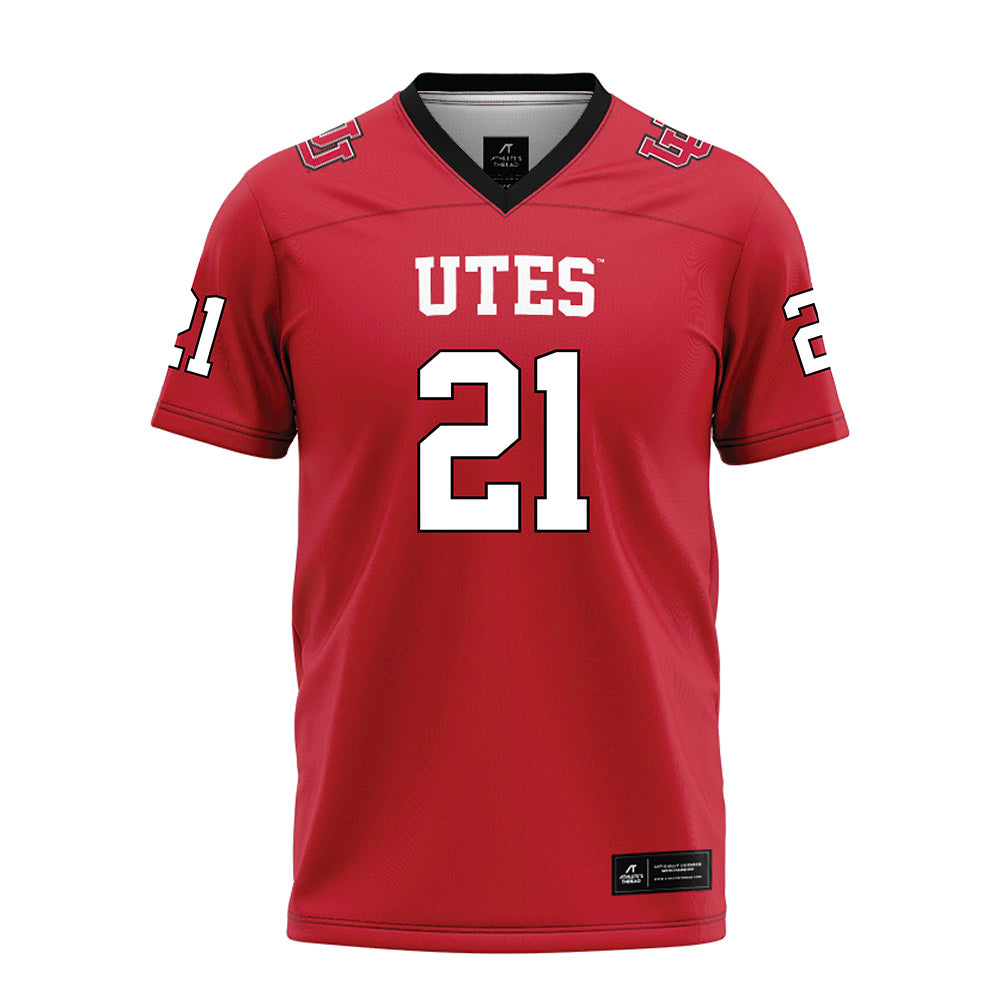 Utah - NCAA Football : Nathan Tilmon - Red Football Jersey-0