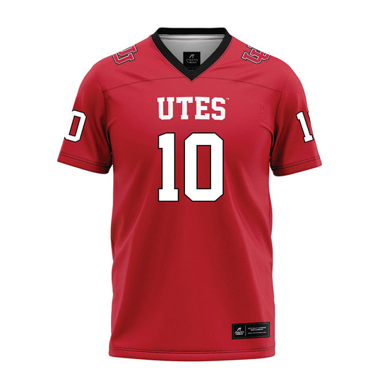Utah - NCAA Football : Hunter Andrews - Red Football Jersey-0