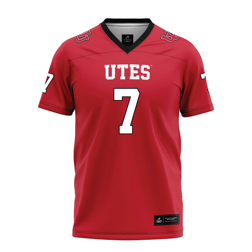 Utah - NCAA Football : Johnathan Hall - Red Football Jersey-0