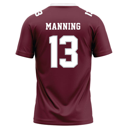 Mississippi State - NCAA Football : Jahron Manning - Maroon Football Jersey-1