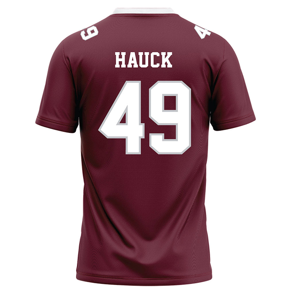 Mississippi State - NCAA Football : Marlon Hauck - Maroon Football Jersey-1