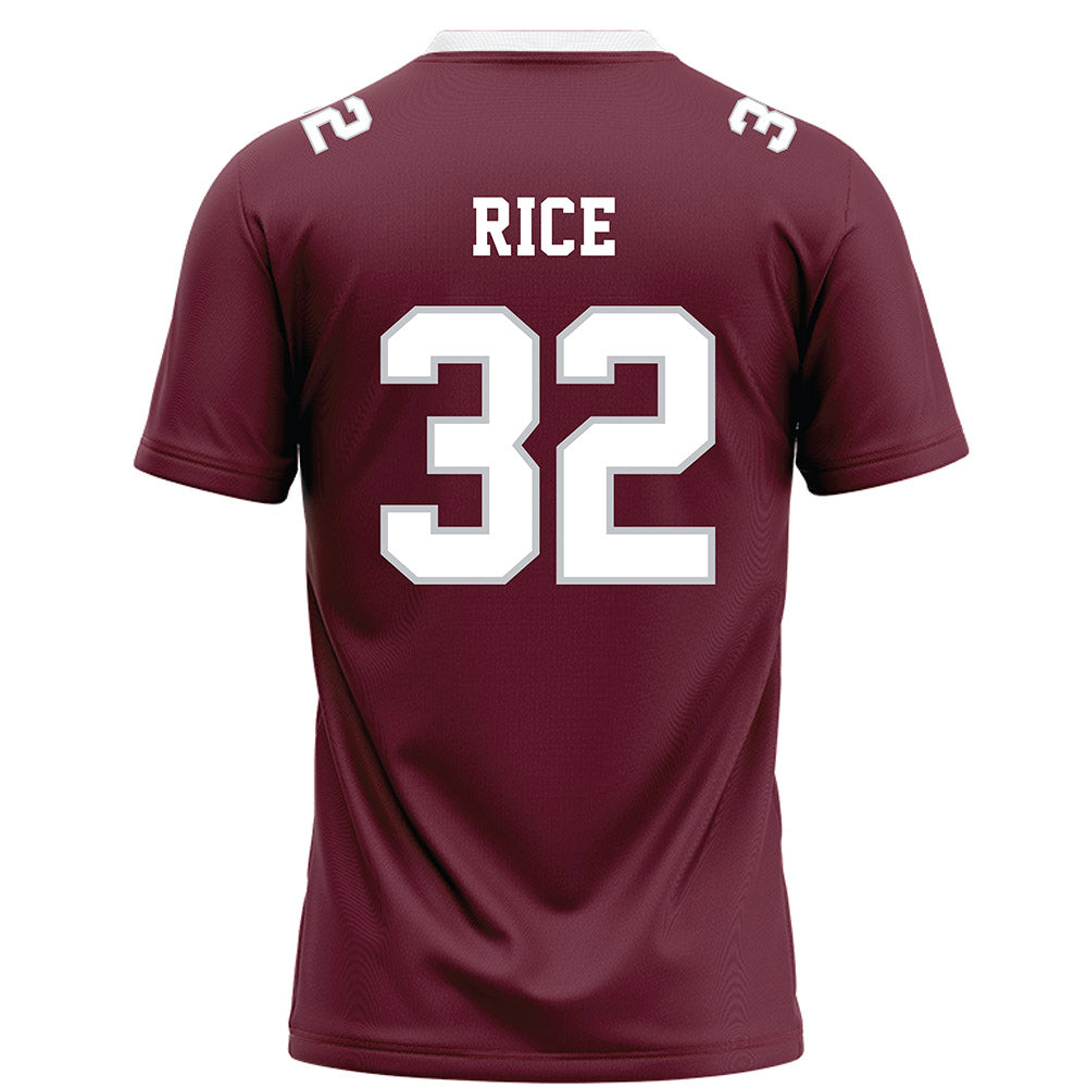 Mississippi State - NCAA Football : AJ Rice - Maroon Football Jersey-1