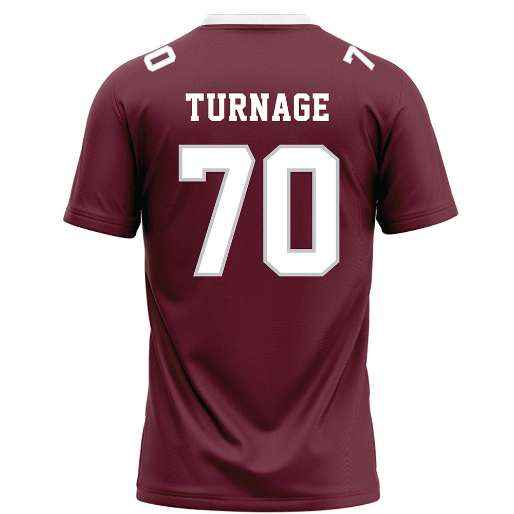 Mississippi State - NCAA Football : Breyden Turnage - Maroon Football Jersey-1