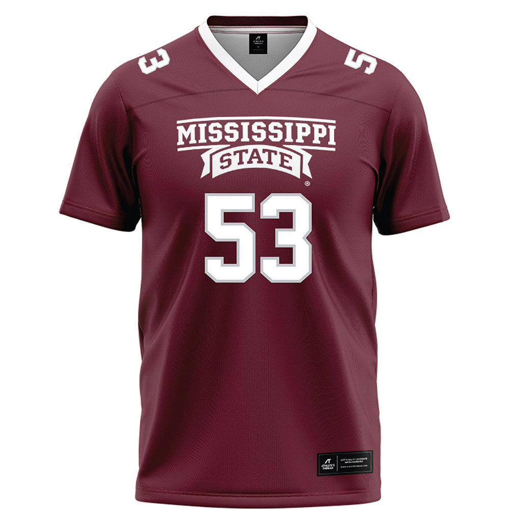 Mississippi State - NCAA Football : Brennan Smith - Maroon Football Jersey-0