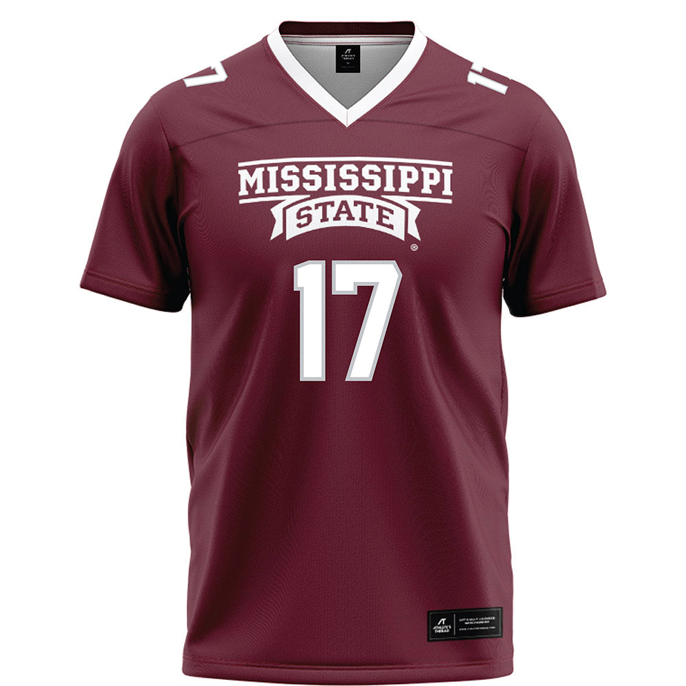 Mississippi State - NCAA Football : Luke Kromenhoek - Maroon Football Jersey-0