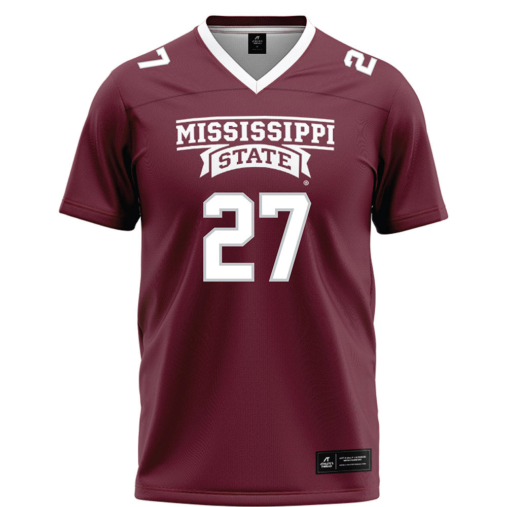 Mississippi State - NCAA Football : Jykeveous Hibbler - Maroon Football Jersey-0