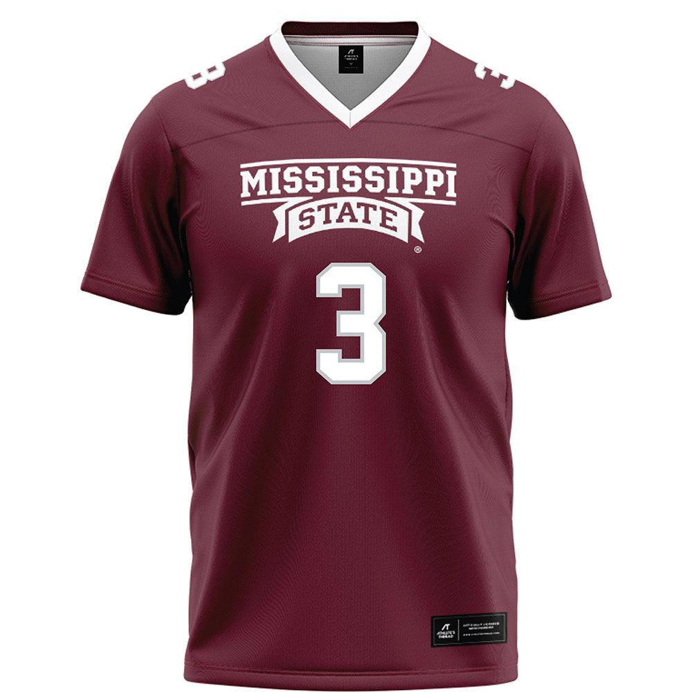 Mississippi State - NCAA Football : Brylan Lanier - Maroon Football Jersey-0
