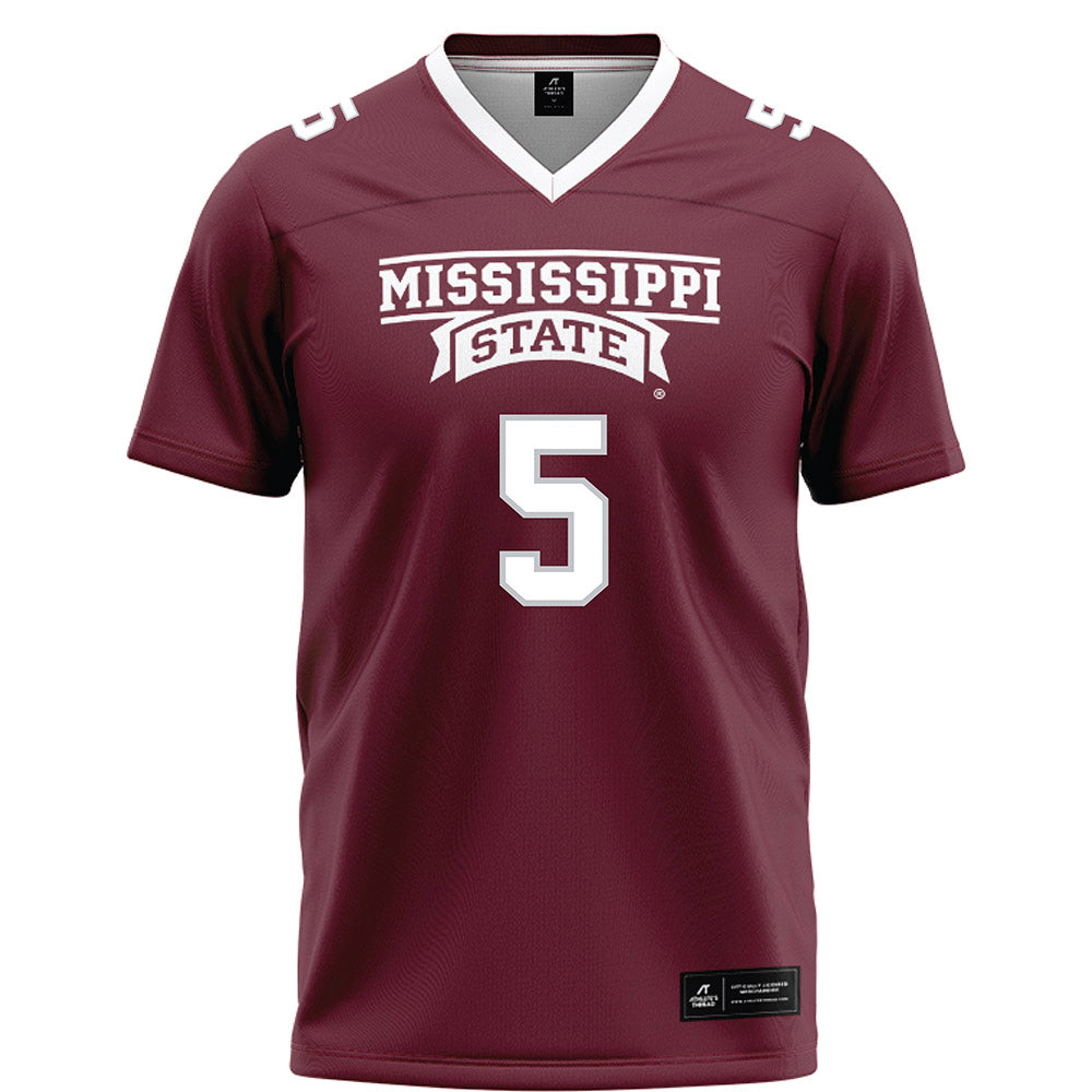 Mississippi State - NCAA Football : Stonka Burnside - Maroon Football Jersey-0