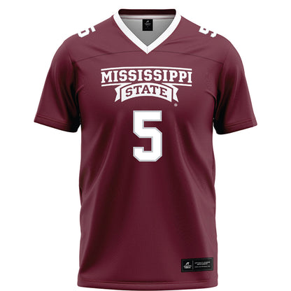 Mississippi State - NCAA Football : Stonka Burnside - Maroon Football Jersey-0