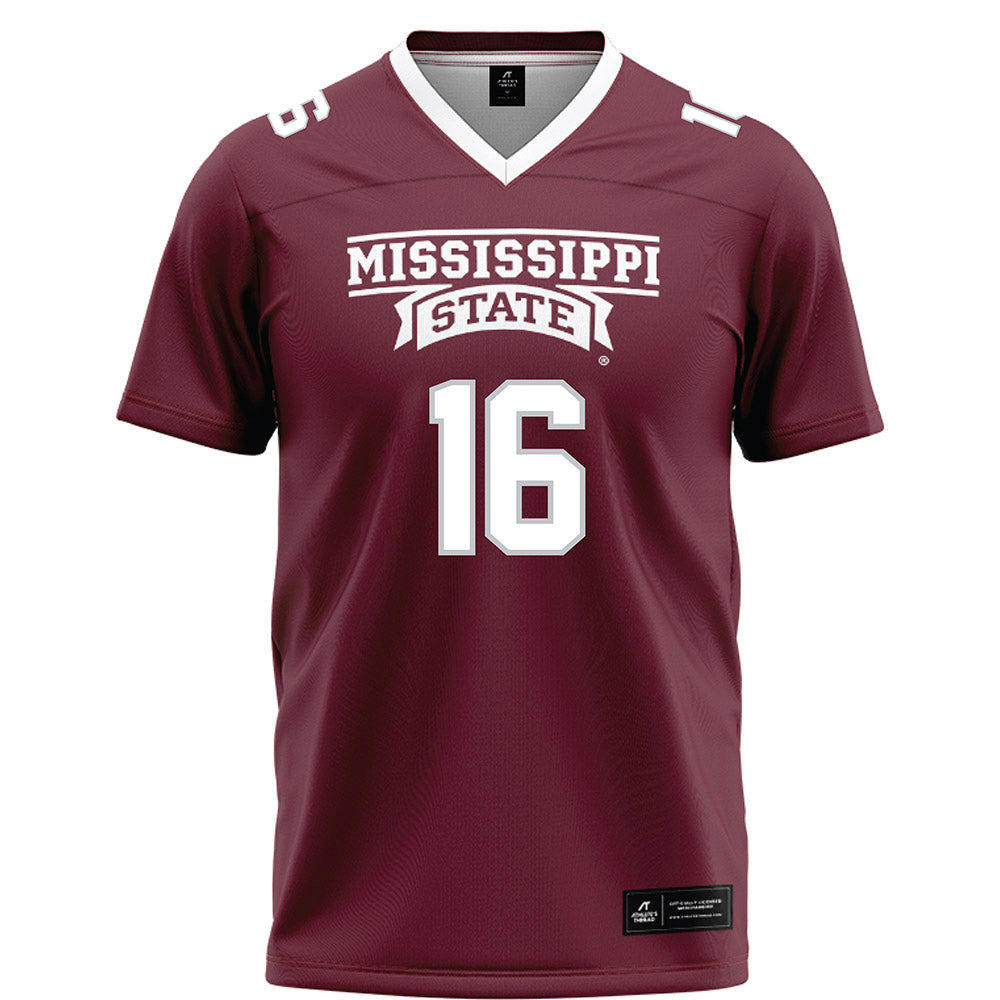 Mississippi State - NCAA Football : Derion Gullette - Maroon Football Jersey-0