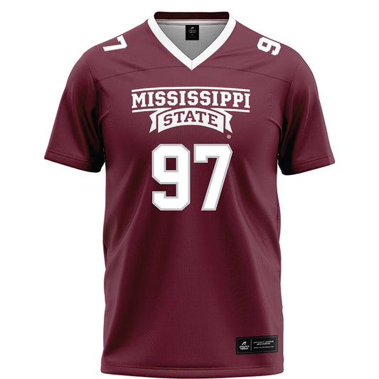 Mississippi State - NCAA Football : Terrance Hibbler Jr - Maroon Football Jersey-0