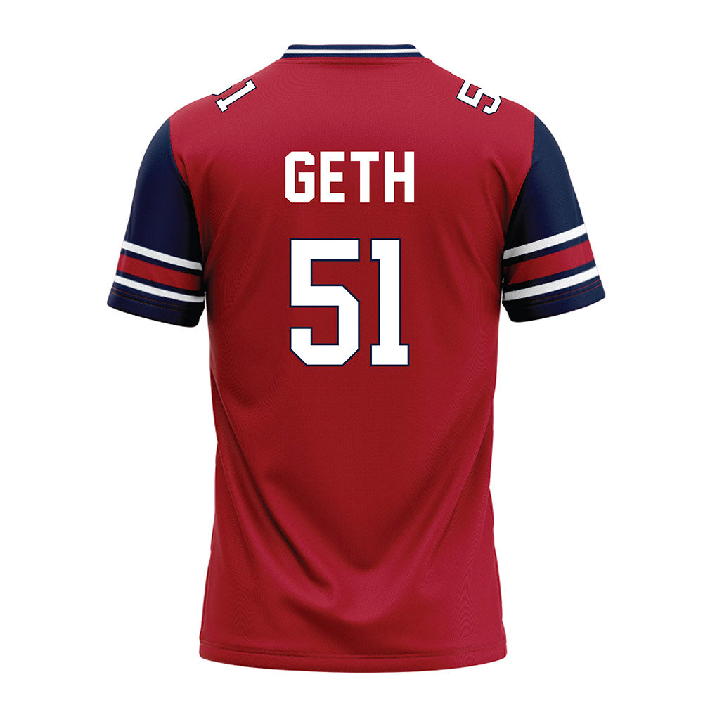 Liberty - NCAA Football : DJ Geth - Red Football Jersey-1