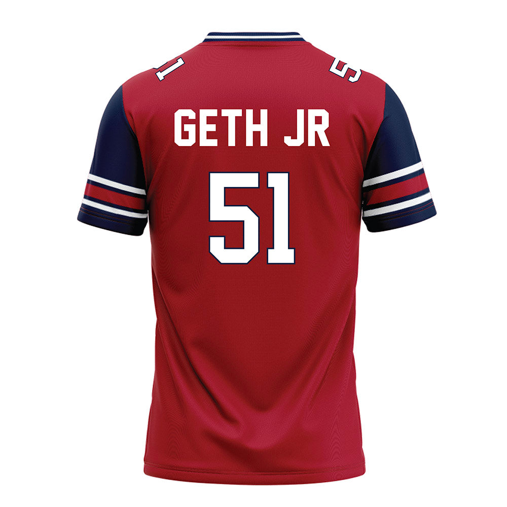 Liberty - NCAA Football : DJ Geth Jr - Red Football Jersey-1