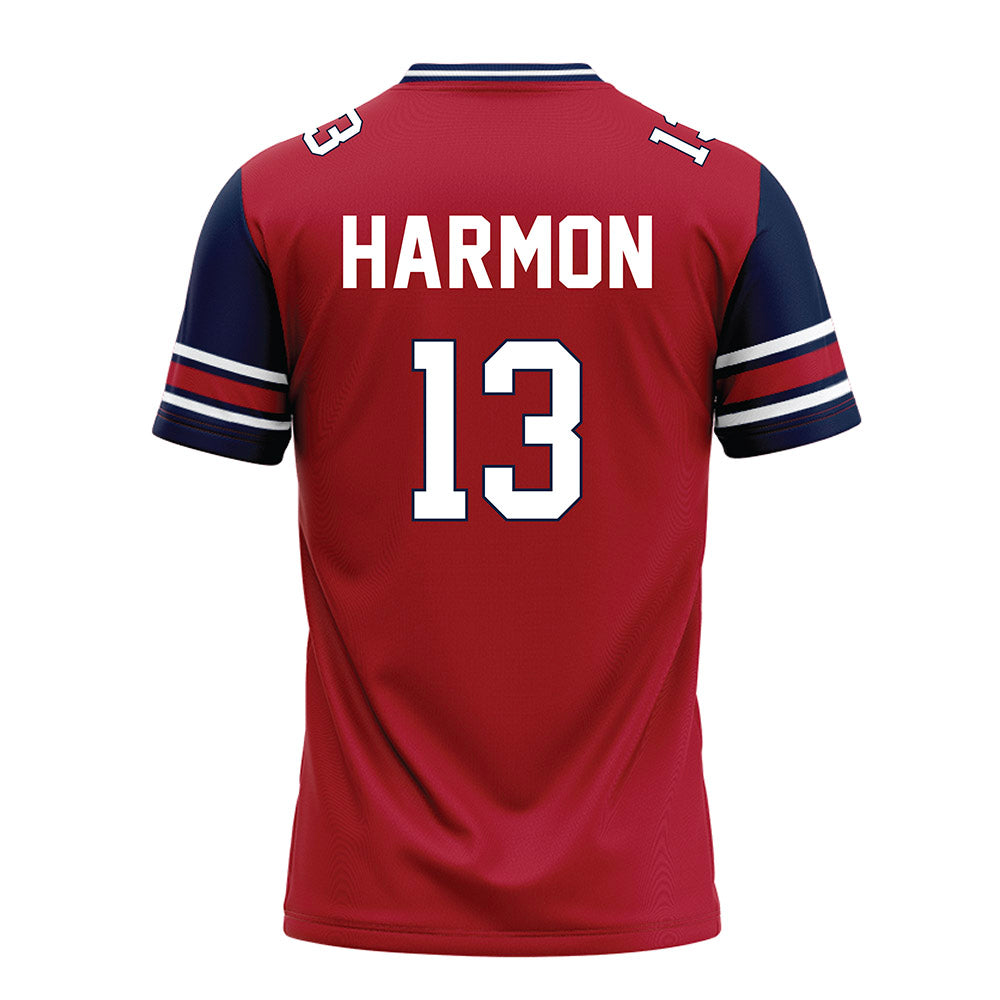 Liberty - NCAA Football : Damond Harmon - Red Football Jersey-1