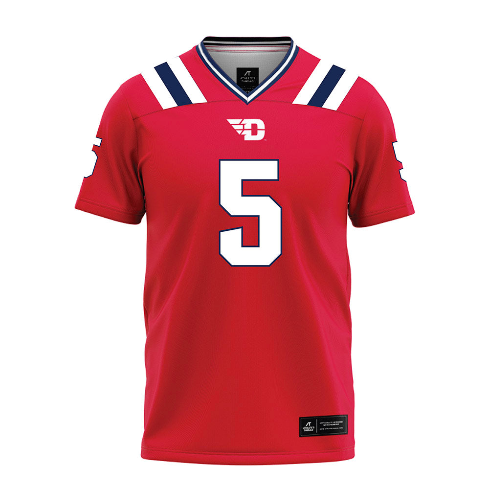 Dayton - NCAA Football : Ethan Thulin - Red Football Jersey-0