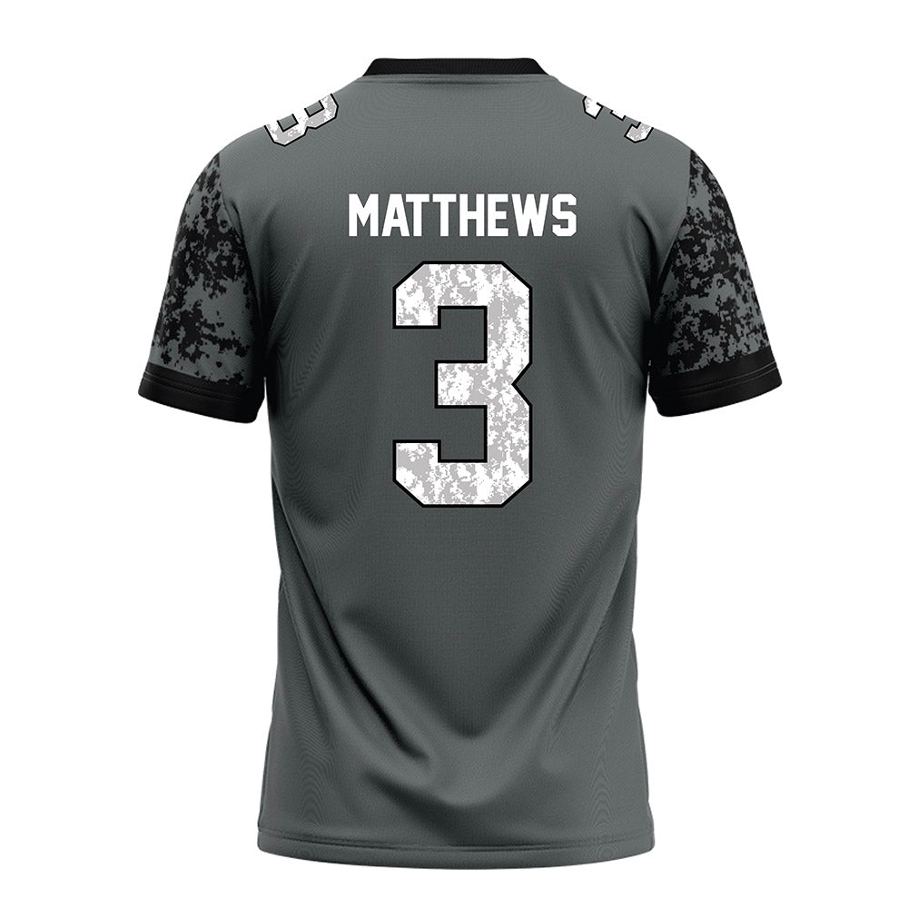 Towson - NCAA Football : Devin Matthews - Grey Football Jersey-1