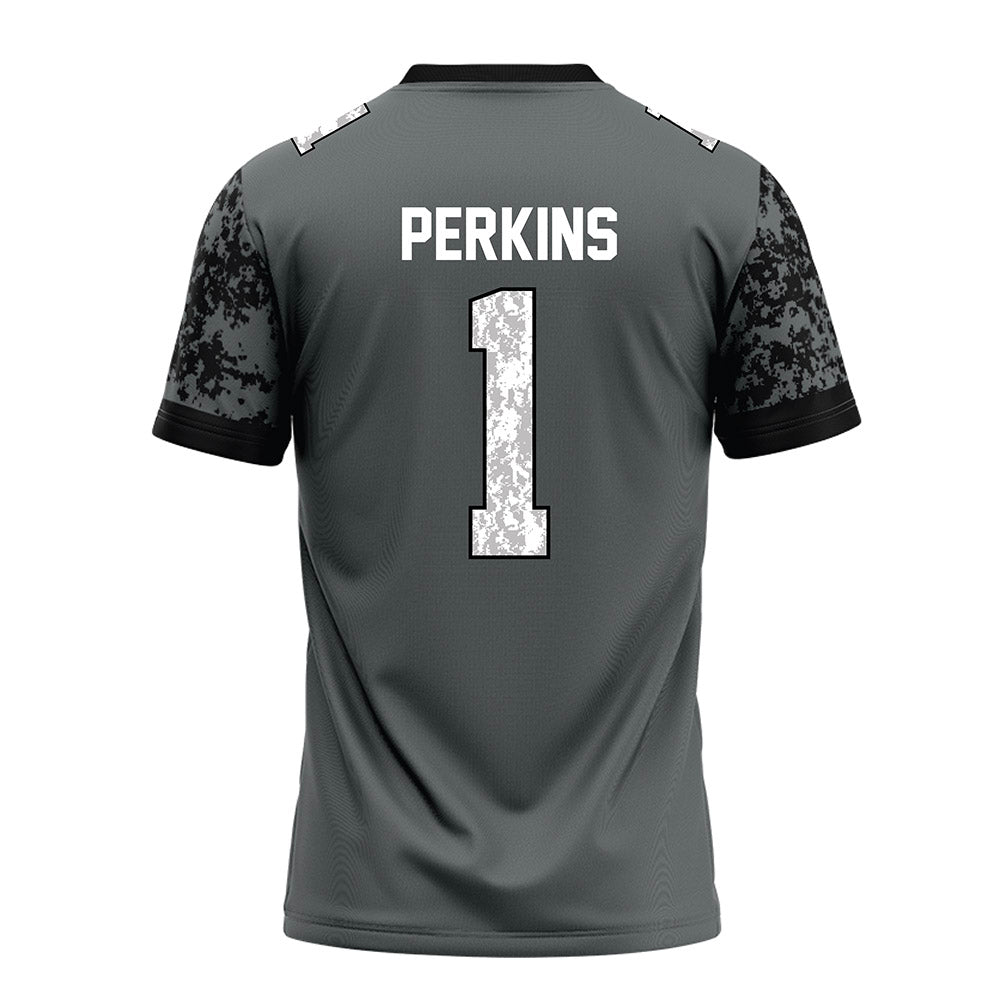 Towson - NCAA Football : Zay Perkins - Grey Football Jersey-1