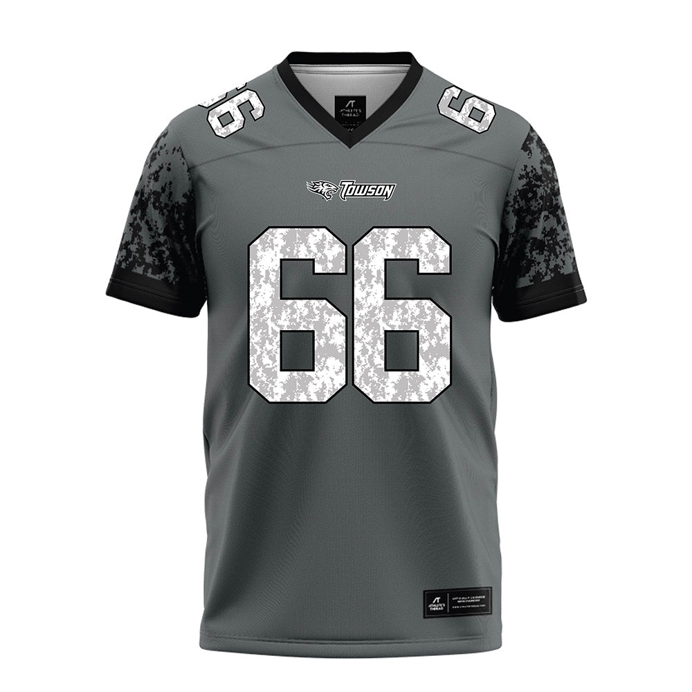 Towson - NCAA Football : Dan Volpe - Grey Football Jersey-0