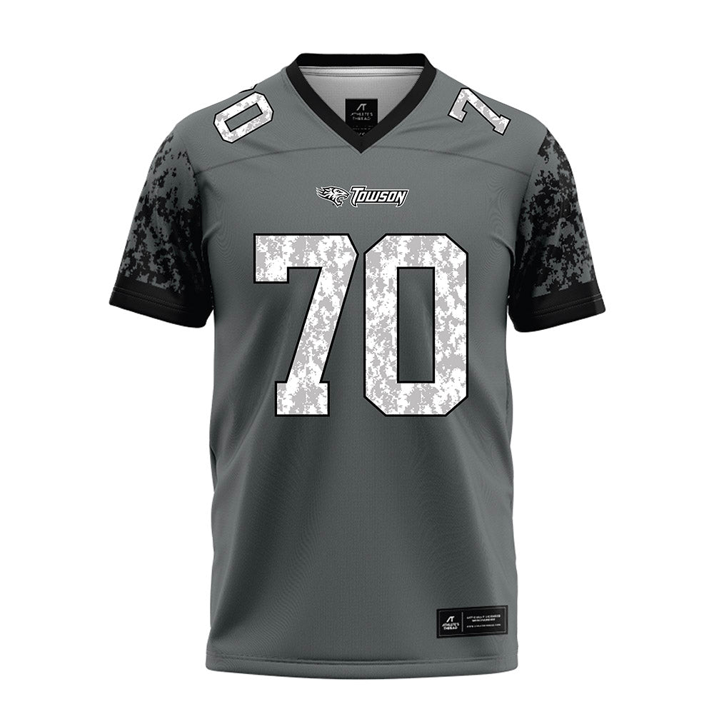 Towson - NCAA Football : T'Khi Alexander - Grey Football Jersey-0