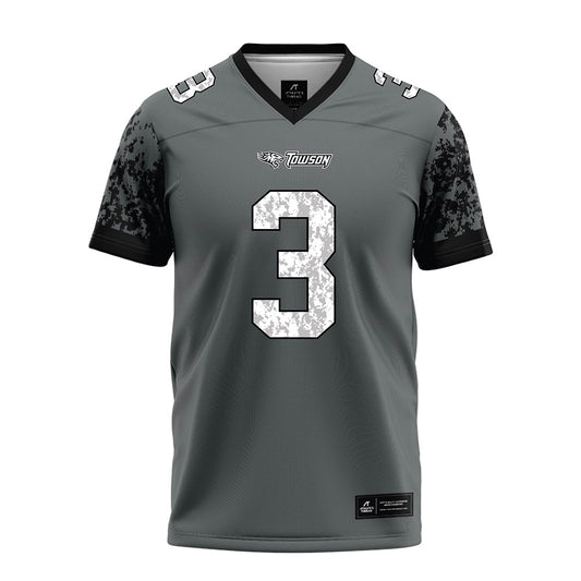 Towson - NCAA Football : Devin Matthews - Grey Football Jersey-0