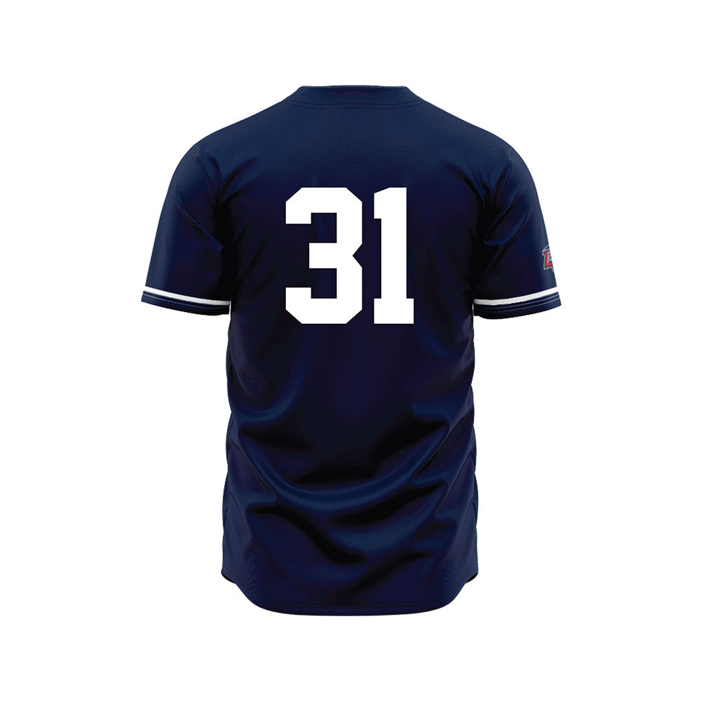Liberty - NCAA Baseball : Kaleb Smith - Navy Jersey-1