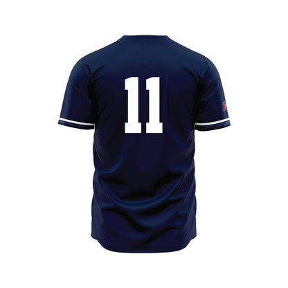 Liberty - NCAA Baseball : Xavier McCoury - Navy Jersey-1