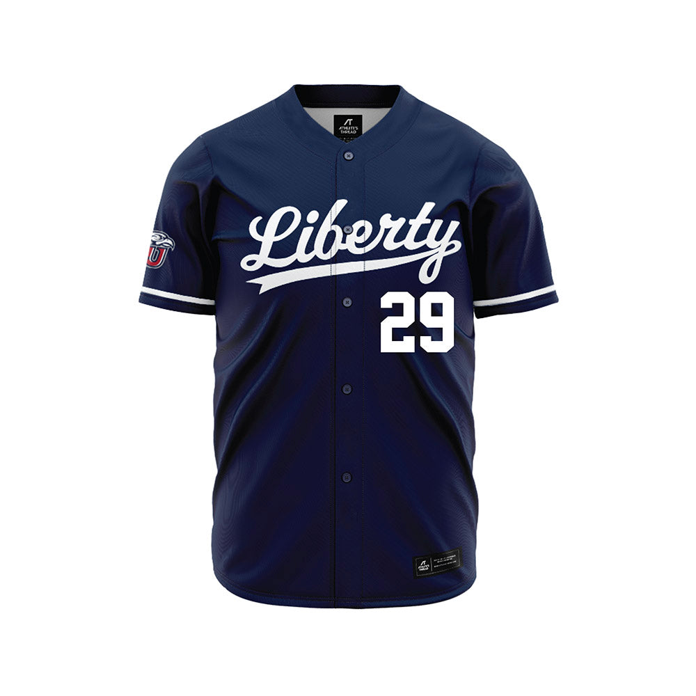 Liberty - NCAA Baseball : Charlie Brinkman - Navy Jersey-0
