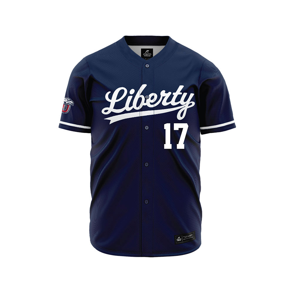 Liberty - NCAA Baseball : Nick Barone - Navy Jersey-0
